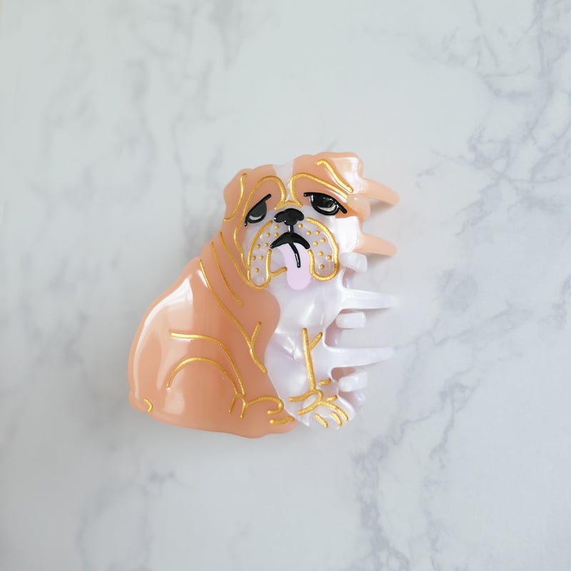 Coucou Suzette】English Bulldog ヘアクリップ | goldan