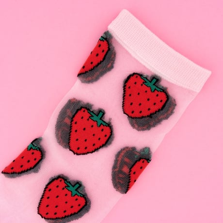 【Coucou Suzette】Strawberry シアーくつした