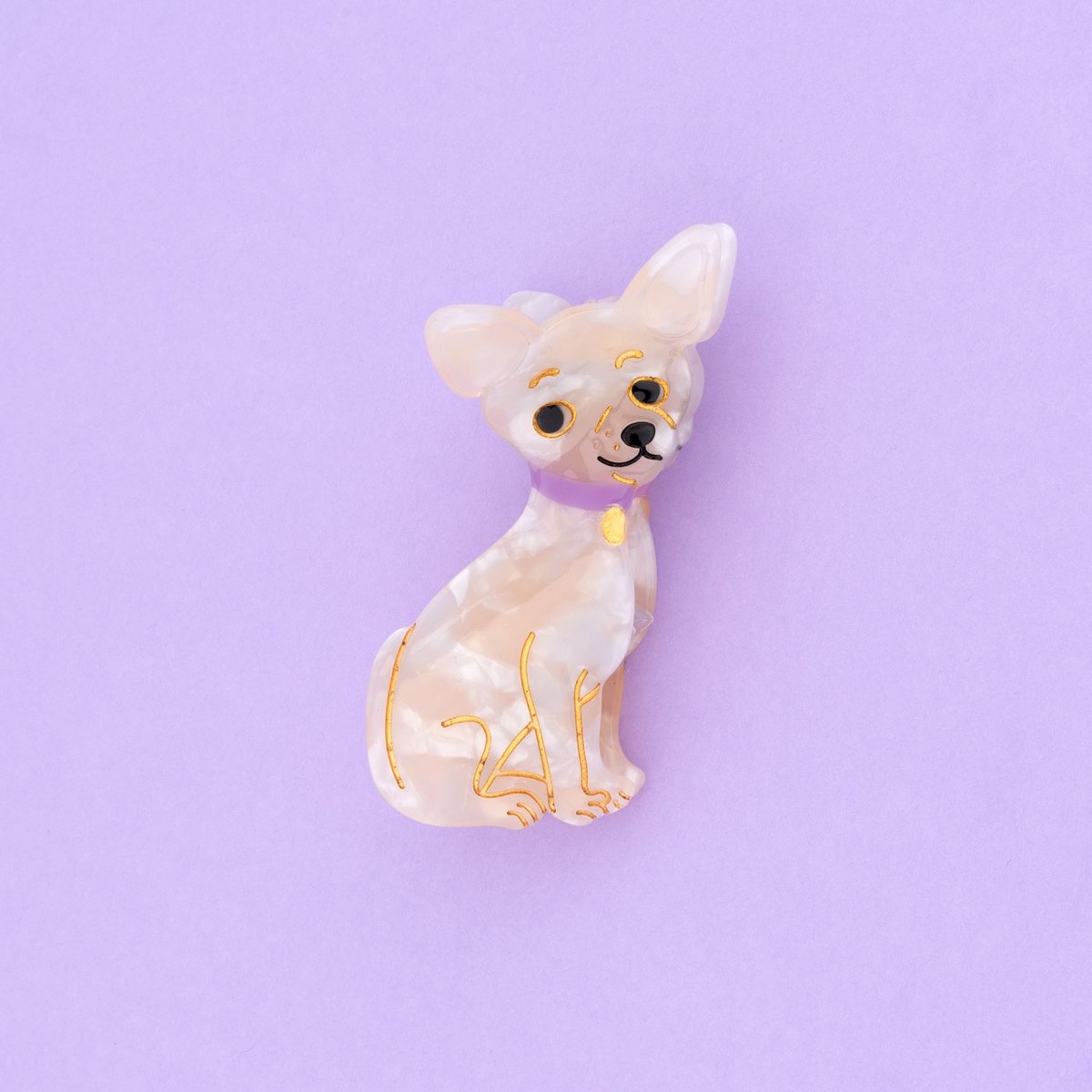 ハンドメイドベビーヘアクリップ　ヘアクリップ　チワワ様 Coucou Suzette】Chihuahua ヘアクリップ | goldandbouncy