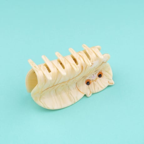 【Coucou Suzette x goldandbouncy】Exotic Cat ヘアクリップ （アイボリー）