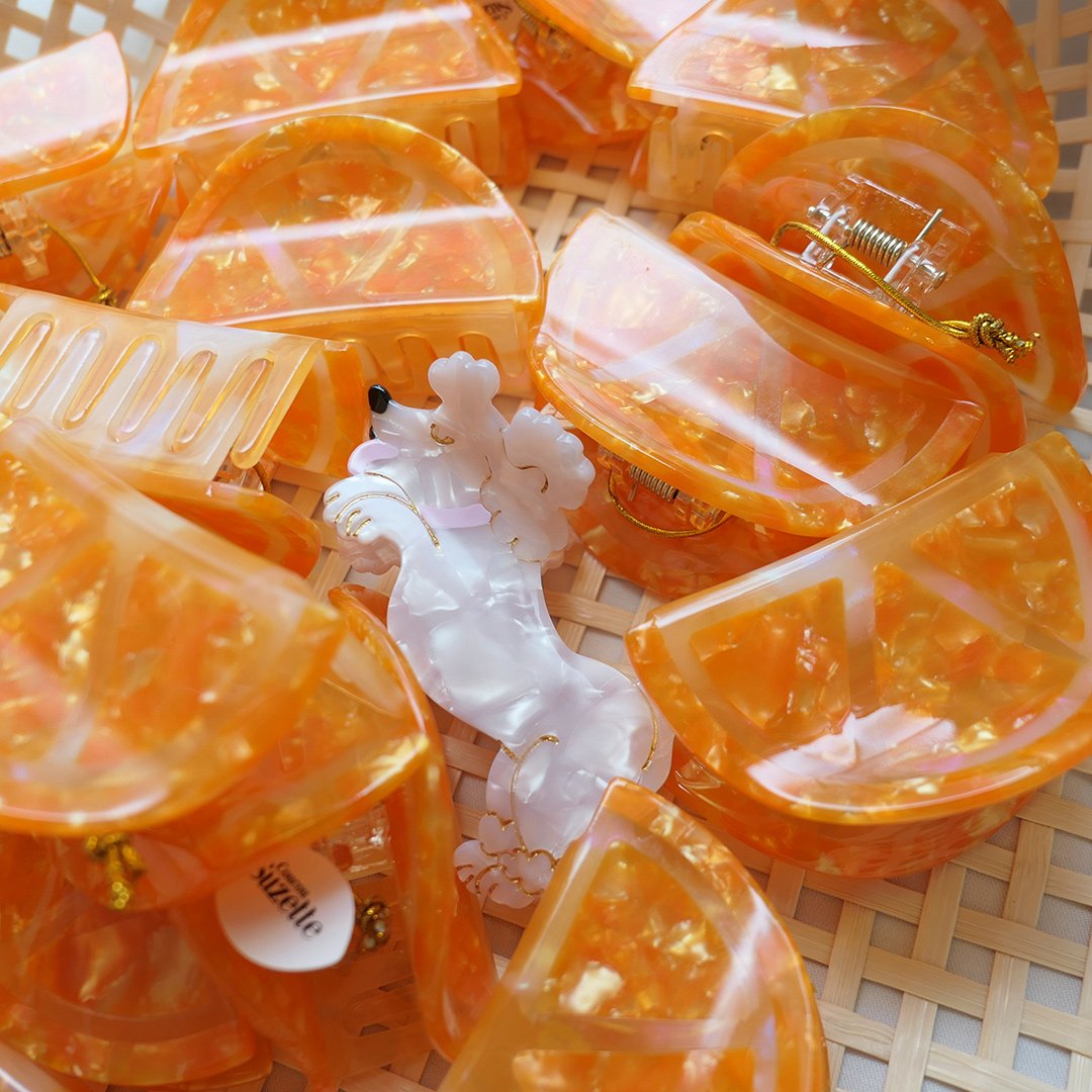 ブラ⬜︎⬜︎リ橙✧ ヘアクリップ Coucou Suzette】Orange ヘアクリップ | goldandbouncy