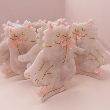 【Coucou Suzette】White Cat ヘアクリップ