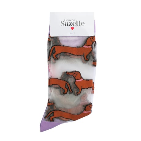 【Coucou Suzette】Dachshund Sheer くつした