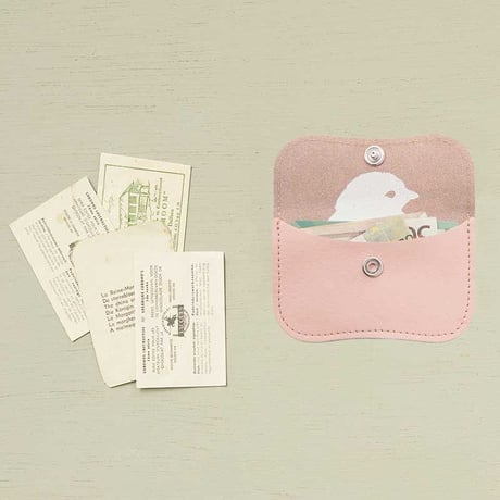 【Keecie】Mini Me　ひよこ ミニレザーポーチ　Soft Pink