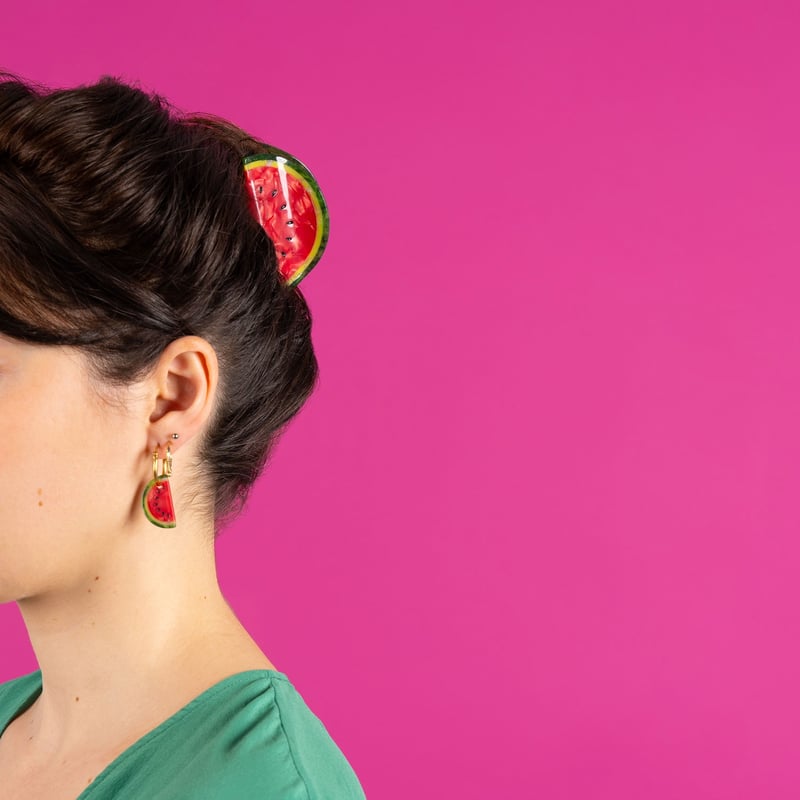 ぽっちゃりアニマル☆スイカ☆ベビーヘアクリップ　ヘアゴム 楽天市場】スイカ（ヘアゴム｜ヘアアクセサリー）：キッズ