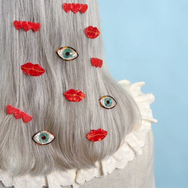 Coucou Suzette】Lips ミニヘアピン | goldandbouncy