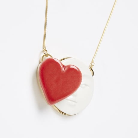 【ANDRESGALLARDO】 MOON HEART Necklace レッド