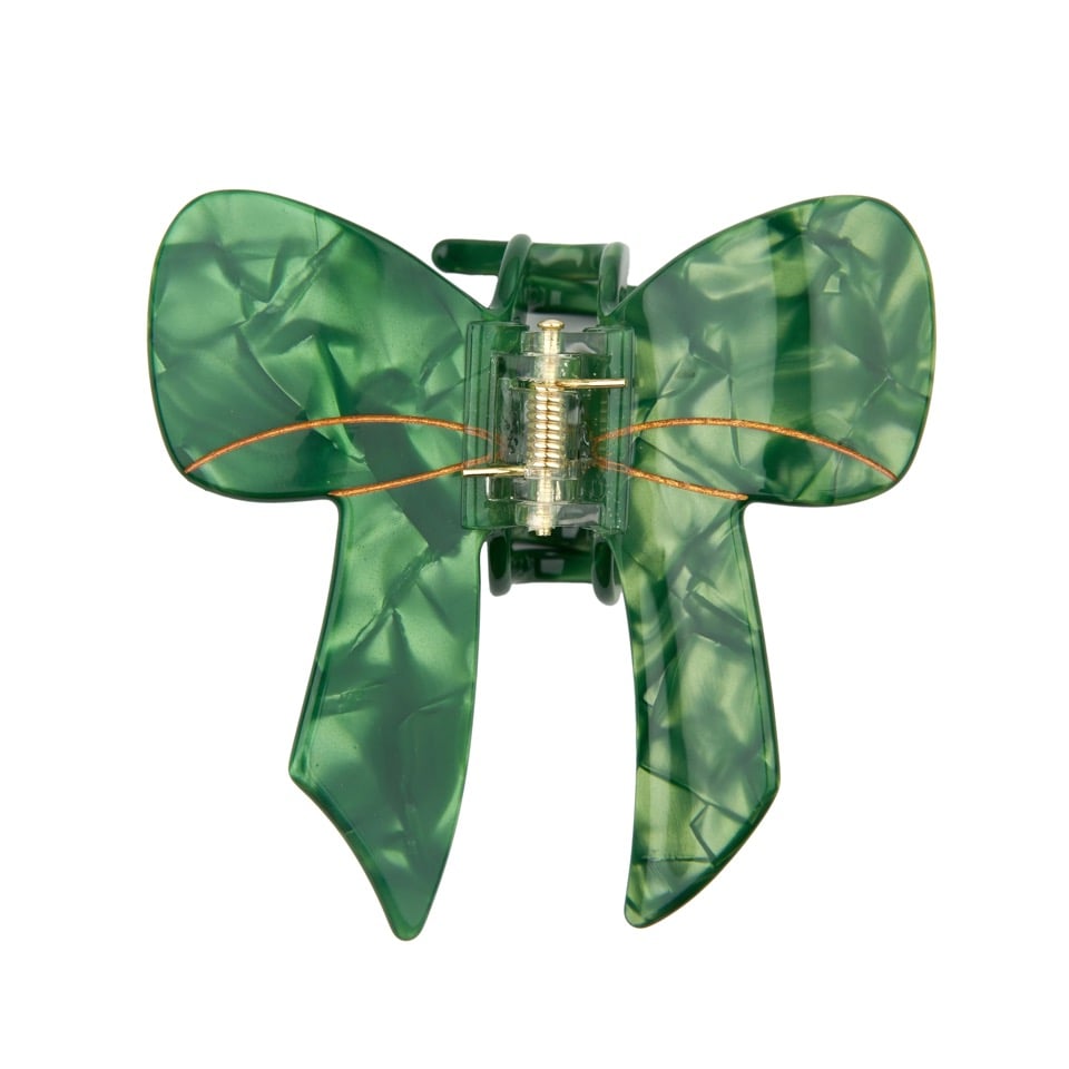 Coucou Suzette】Green Ribbon ヘアクリップ | goldandbo