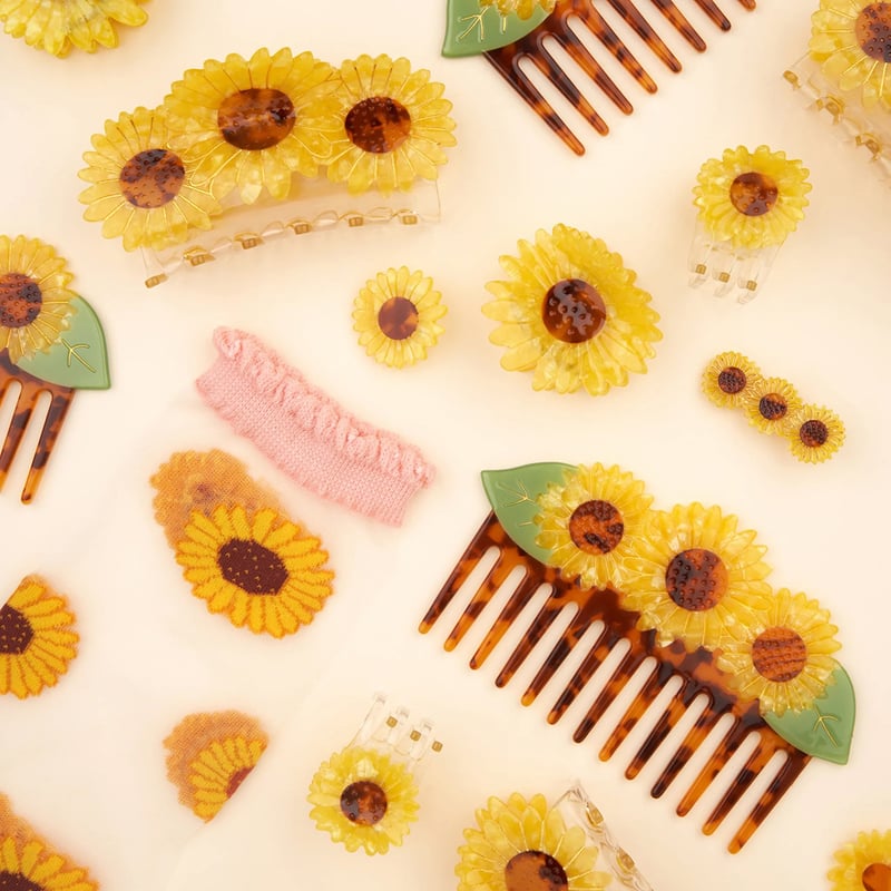 Coucou Suzette】Trio Sunflowers ヘアクリップ | goldan
