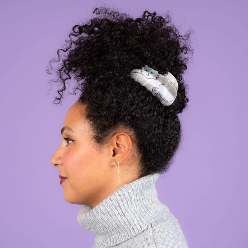 Coucou Suzette】Gray Cat ヘアクリップ | goldandbouncy