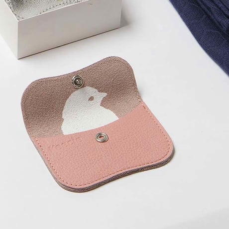 【Keecie】Mini Me　ひよこ ミニレザーポーチ　Soft Pink