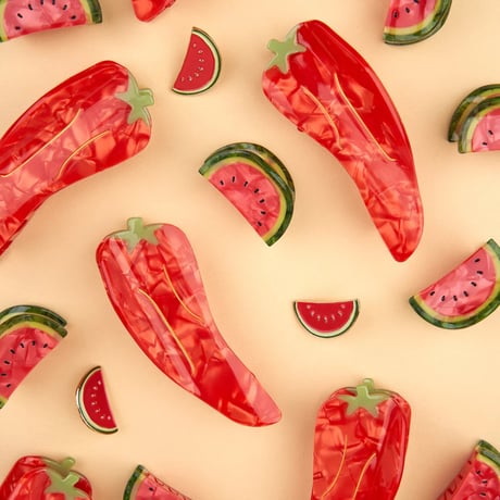 【Coucou Suzette】Chili Pepper ヘアクリップ