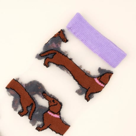 【Coucou Suzette】Dachshund Sheer くつした