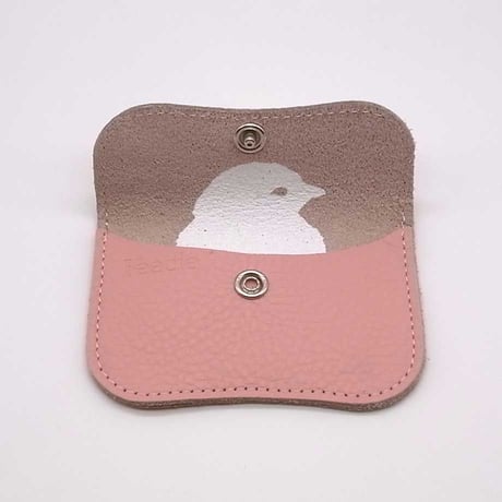 【Keecie】Mini Me　ひよこ ミニレザーポーチ　Soft Pink