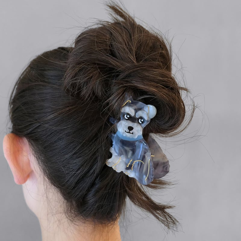 ꫛꫀꪝ【ミニチュアシュナウザー】ベビーヘアクリップ　キッズヘアクリップ　ヘアピン ꫛꫀꪝ【ミニチュアシュナウザー】ベビーヘアクリップ キッズヘア