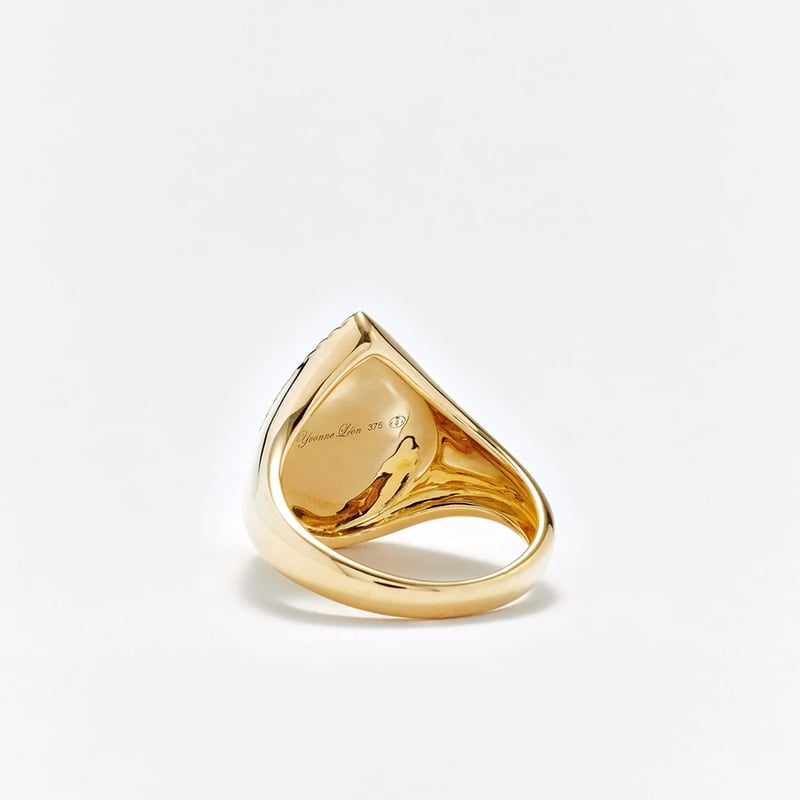 本日のみ限定特別価格！Yvonne Leon k18ダイヤリング Alliance Vague - Yellow gold and diamonds - Yvonne Léon
