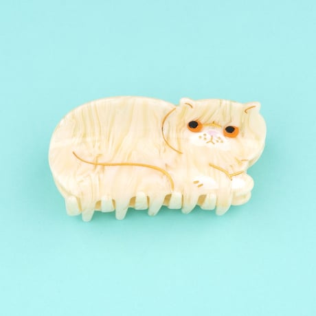 【Coucou Suzette x goldandbouncy】Exotic Cat ヘアクリップ （アイボリー）