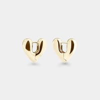 【ANNIKA INEZ】HEART HOOPS スモールピアス（ゴールド）