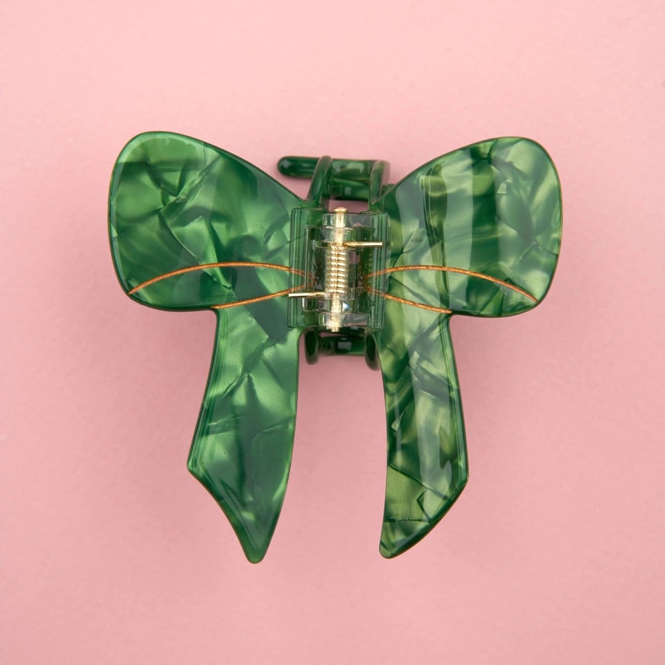 Coucou Suzette】Green Ribbon ヘアクリップ | goldandbo