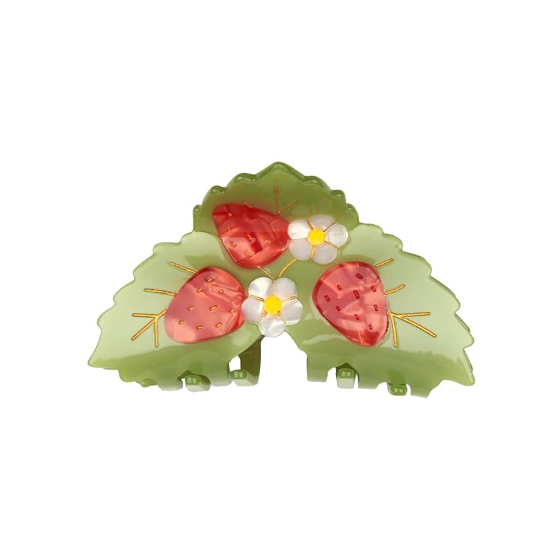 ピンクの葉模様ヘアクリップ Coucou Suzette】Strawberry Plant ヘアクリップ | golda