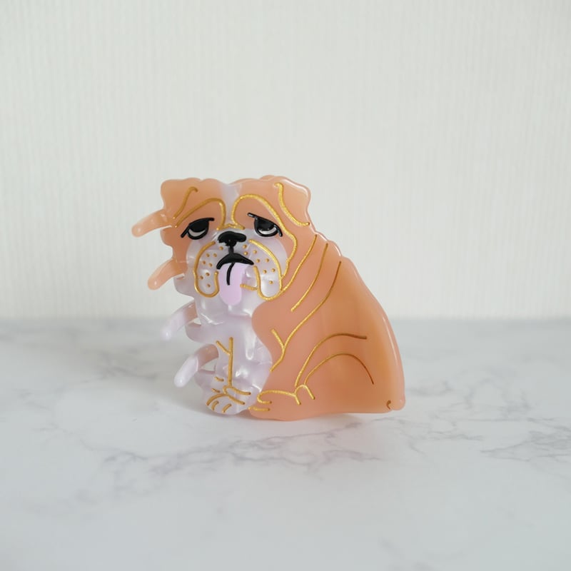 Coucou Suzette】English Bulldog ヘアクリップ | goldan