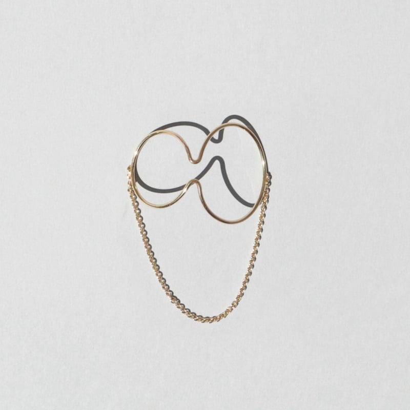 Saskia Diez】Wire Double イヤーカフチェーン ゴールド（片耳） | g