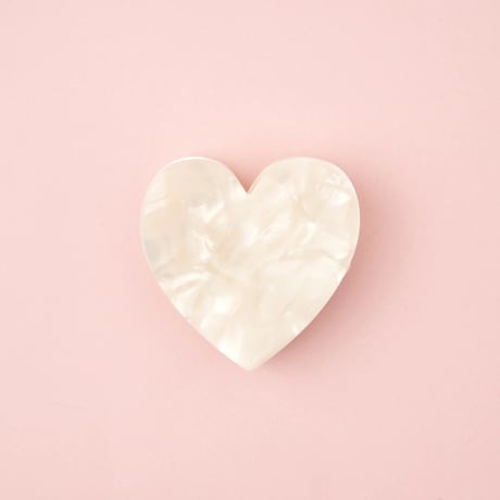 【Coucou Suzette】Mini White Heart ヘアクリップ