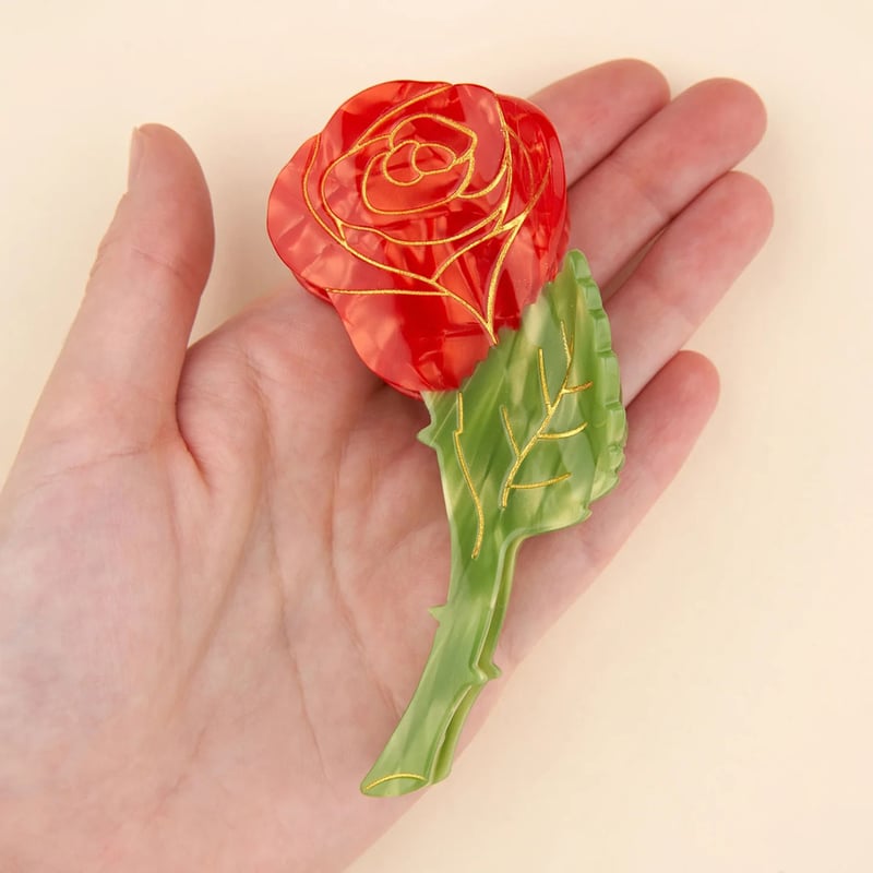 Coucou Suzette】Rose ヘアクリップ | goldandbouncy