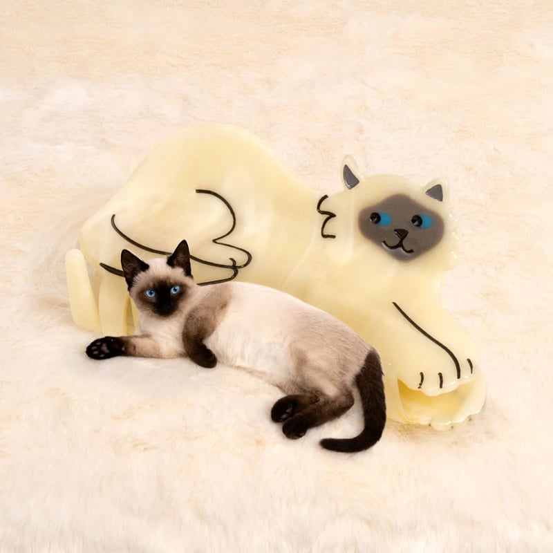 Coucou Suzette】Siamese Cat ヘアクリップ | goldandbouncy