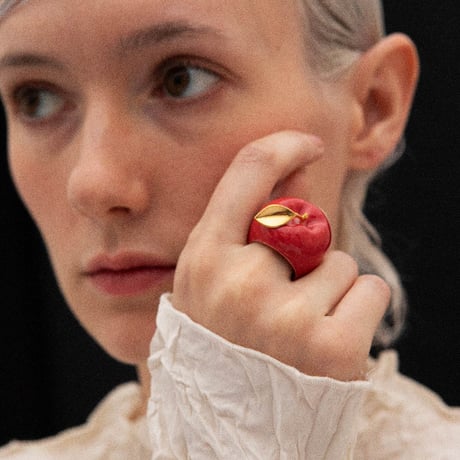 【ANDRESGALLARDO】 APPLE PORCELAIN RING RED
