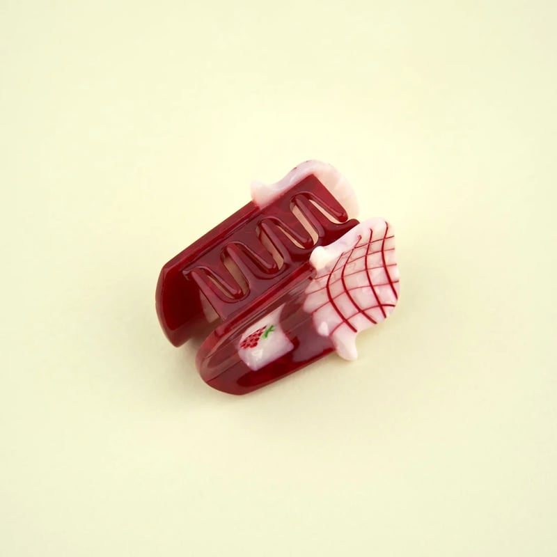 激レア！Peppermint HARAJUKU 赤コーム Coucou Suzette】Jam Pot Mini ヘアクリップ（スモールサイズ