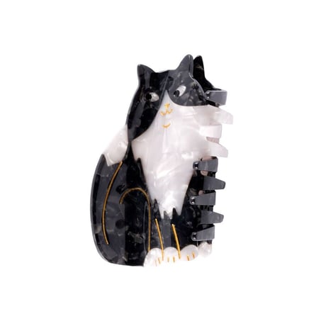 【Coucou Suzette】Black & White Cat ヘアクリップ