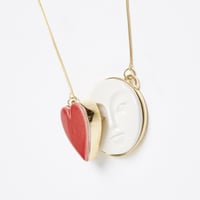 【ANDRESGALLARDO】 MOON HEART Necklace レッド