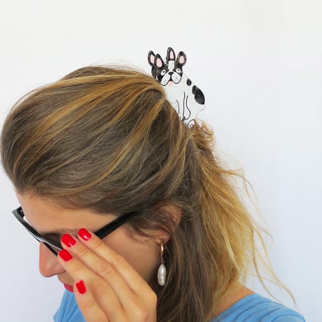 【Coucou Suzette】Bulldog ヘアクリップ