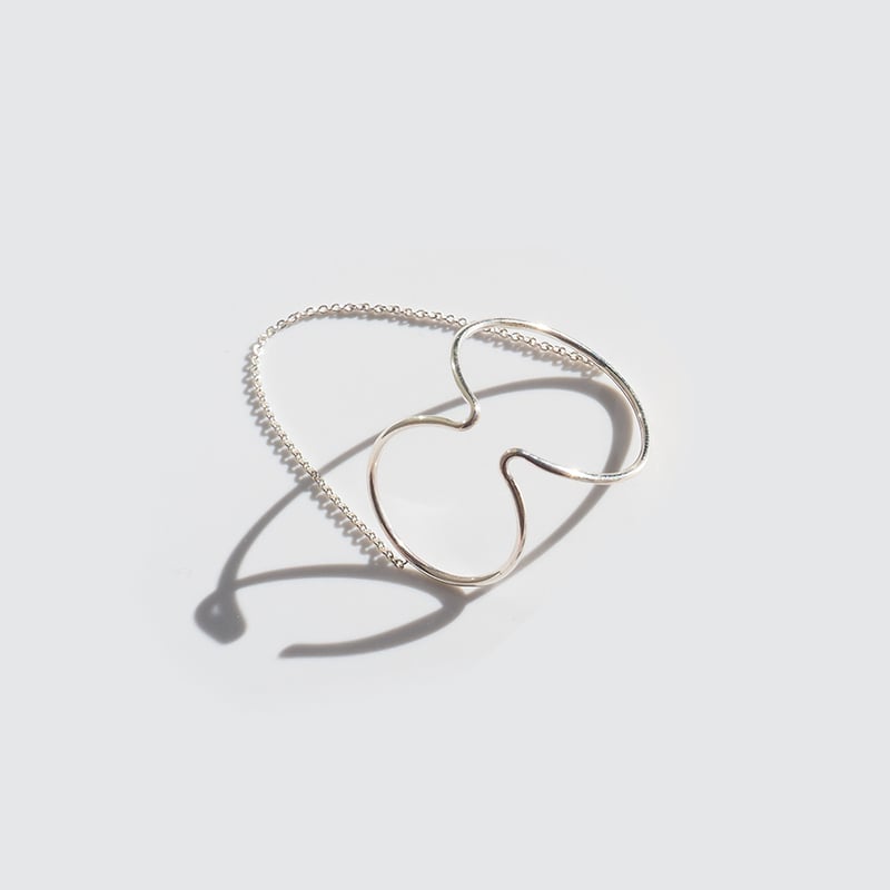 Saskia diez シルバーイヤーカフ　チェーン SASKIA DIEZ サスキアディツ CHAINED DOUBLE BOLD EAR CUFF