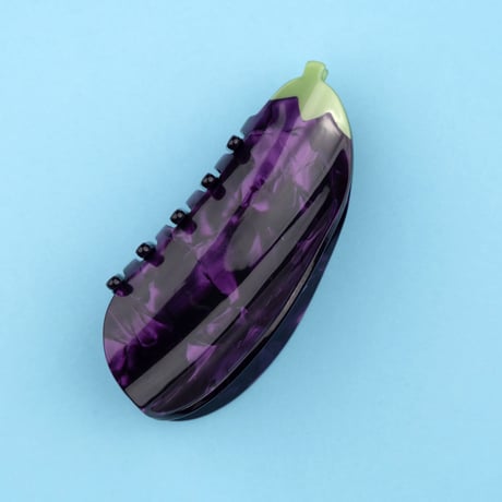 【Coucou Suzette】Eggplant（ナス）ヘアクリップ