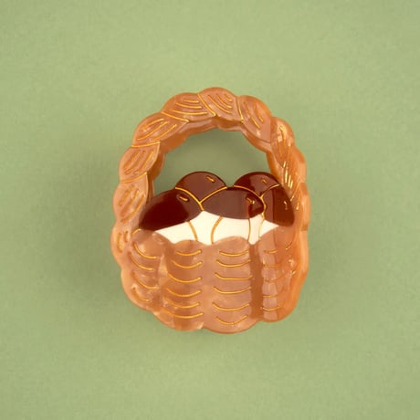 【Coucou Suzette】Mushroom Basket ヘアクリップ