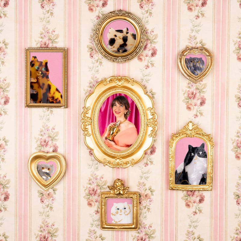 Coucou Suzette】Black & White Cat ヘアクリップ | gold Coucou Suzette】Black & White Cat ヘアクリップ | gold
