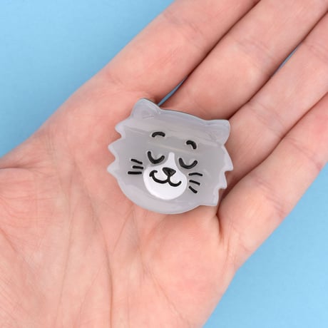 【Coucou Suzette】Mini Gray Cat ヘアクリップ