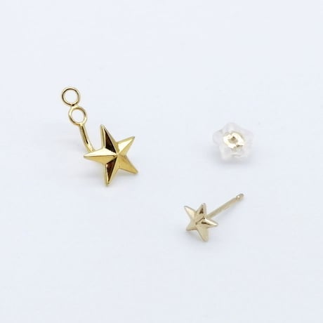 【bohem】スターピアス　ゴールド