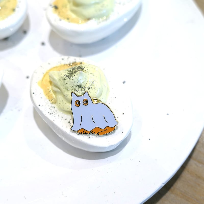 Coucou Suzette】Ghost Cat ピンブローチ | goldandbouncy