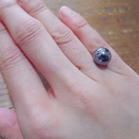 【NIS】 シェルパールリング　ブラック