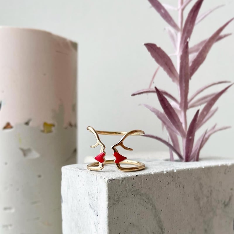 Coucou Suzette x goldandbouncy】Kiss Ring | gol