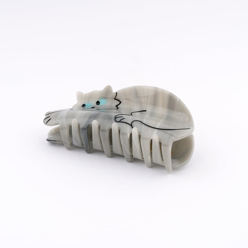 Coucou Suzette】Gray Cat ヘアクリップ | goldandbouncy