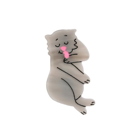 【Coucou Suzette】Gray Cat ミニヘアピン