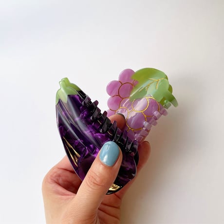 【Coucou Suzette】Eggplant（ナス）ヘアクリップ