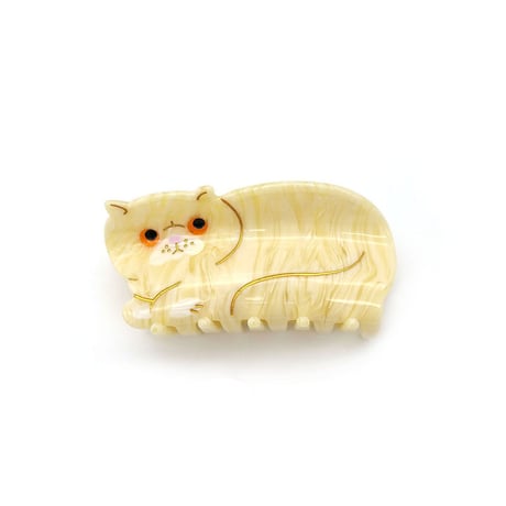 【Coucou Suzette x goldandbouncy】Exotic Cat ヘアクリップ （アイボリー）