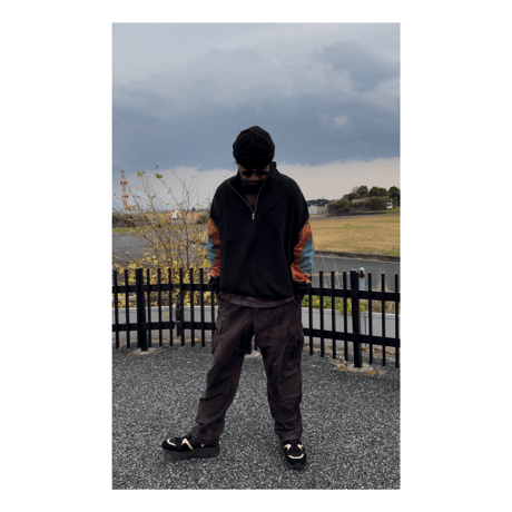 JAVARA「ELBOW HALF ZIP SWEAT」