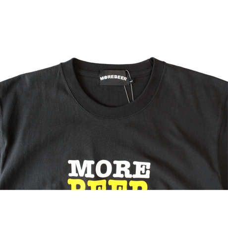 MORE BEER「BIG LOGO TEE(CHARCOAL BLACK)」