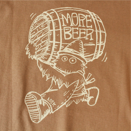 MORE BEER「BEER BARREL TEE (CAMEL)」